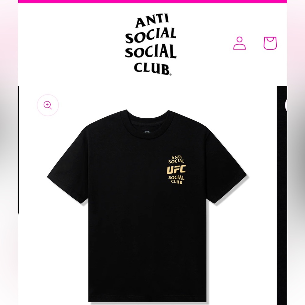 Anti Social Social Club x UFC Self-Titled Tee - Black (Large)